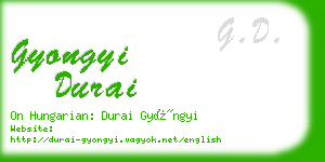 gyongyi durai business card